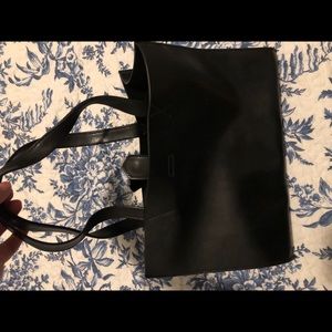 Banana Republic Black Leather Short Tote